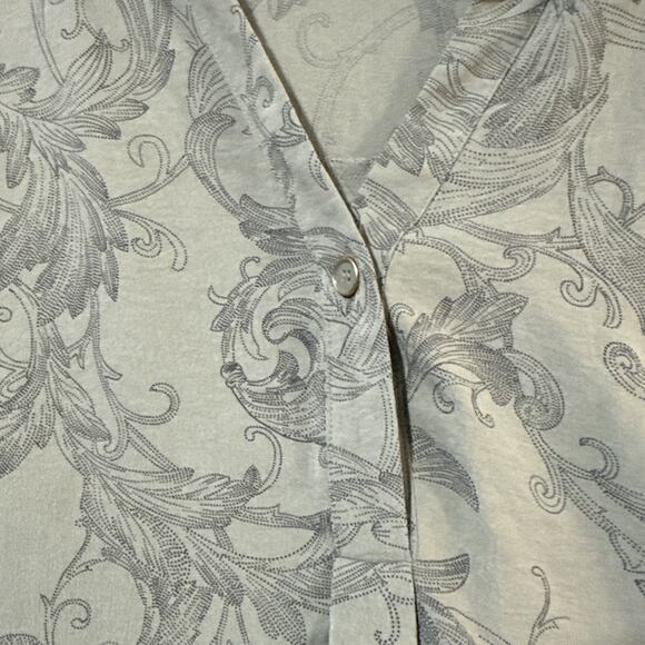 Olivia & Martin Blouse Size 3X . Polyester Leafy , Sleeveless Botanical Foliage - Picture 3 of 8